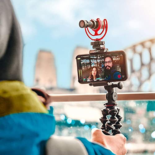 Microfone Rode compacto na câmera com suporte de Lyre Rycote, preto (Videomicro) + 1 ano de garantia