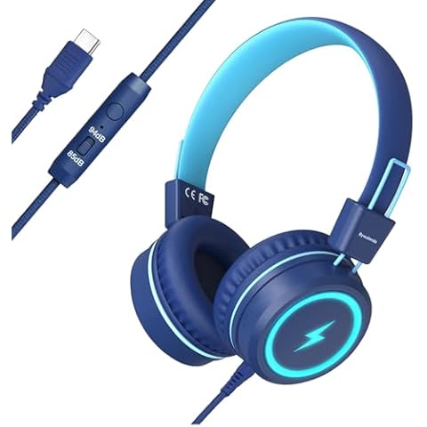 Bywulanda Kids Headphones with LED Cover