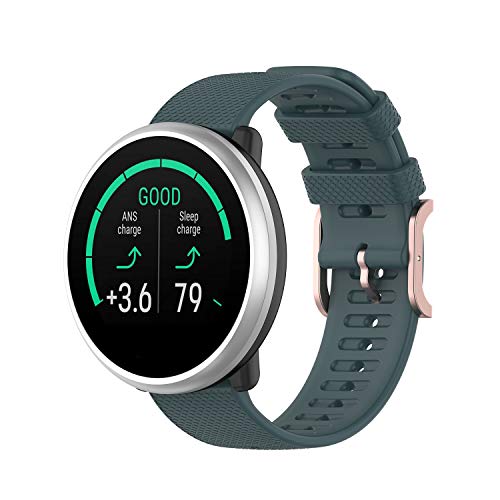 Preisvergleich Produktbild KUTEWEU 20mm Armband für Galaxy Watch 3 41mm, Silikon Ersatzband Verstellbares Weiches Silikonband,Uhrenarmband Armbänder Wrist Strap für Galaxy Watch 4 40MM / Galaxy Watch 4 Classic 42MM (dunkelgrün)