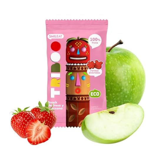 Smileat TRIBOO - Snack de Frutas Triboo de Fresa y Manzana, Ingredientes Naturales - 25g