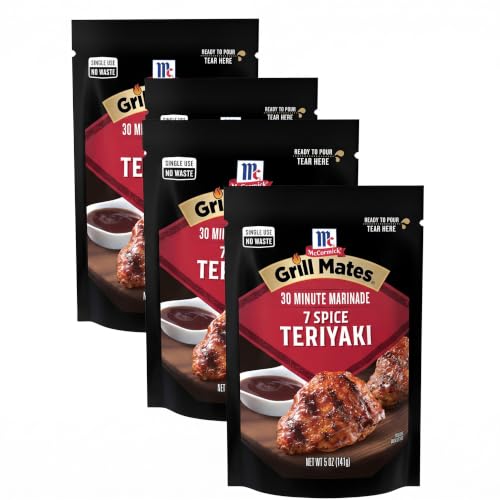 McCormick Grill Mates 7 Spice Teriyaki 30 Minute Marinade, 5 oz (Pack of 4)
