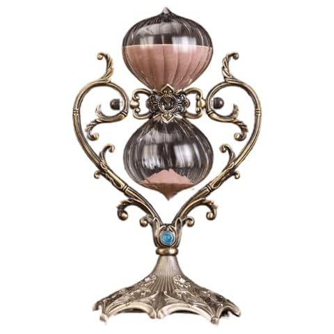 VINGAA Hourglass Sand Timer,Hour Glasses with Sand 60 Minutes,Rotating Embossed Large Hourglass,Hourglass Decor,Sand Clock Watch,Hourglass Timer for Modern Home Kitchen Office Decoration Cover