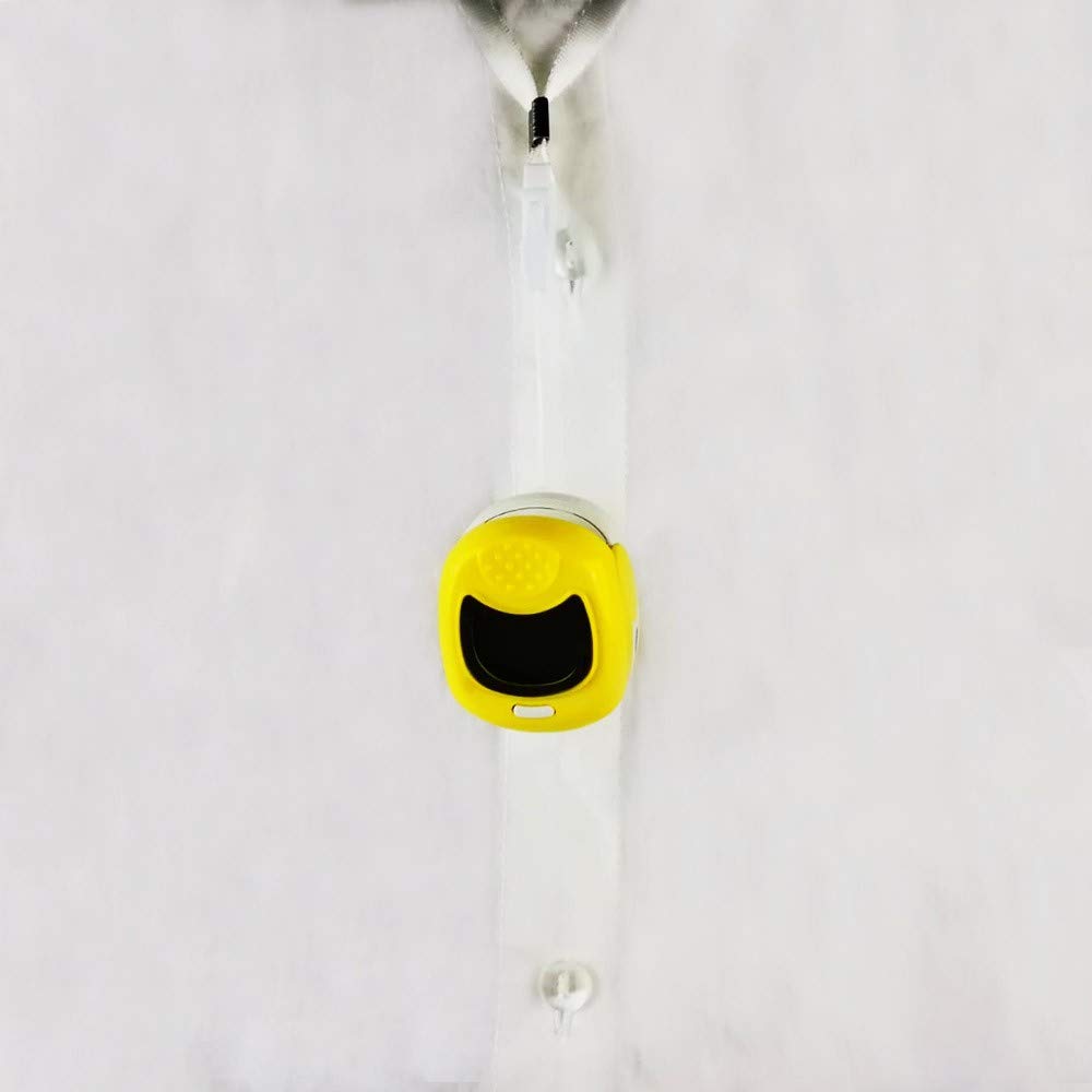 Mobiclinic, Pulsossimetro infantile da dito, Saturimetro bambino, Ossimetro, Mod. px-03, Marchio europeo, Misuratore ossigeno sangue, Marcatura ce, Frequenza cardiaca, Grafico a barre, Giallo