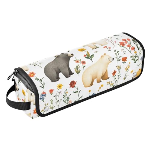 Bolsa de viaje para herramientas para el cabello para mujer con alfombrilla extraíble resistente al calor, impermeable, estuche de viaje para planchas planas, alisadores, rizadores, lindas flores,