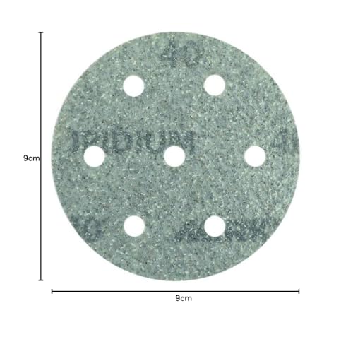 Mirka Iridium Premium-Schleifpapier diameter 90mm Hook & loop 7-Loch, Korn 40, 50 Stk/Zum Schleifen von Lack, Spachtel - Image 2