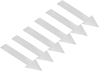 Arrow Sticker 4 Inch, 4 Sheet Directional Sign PVC Adhesive Removable Floors Decal for Floors Wall Marking, Grey