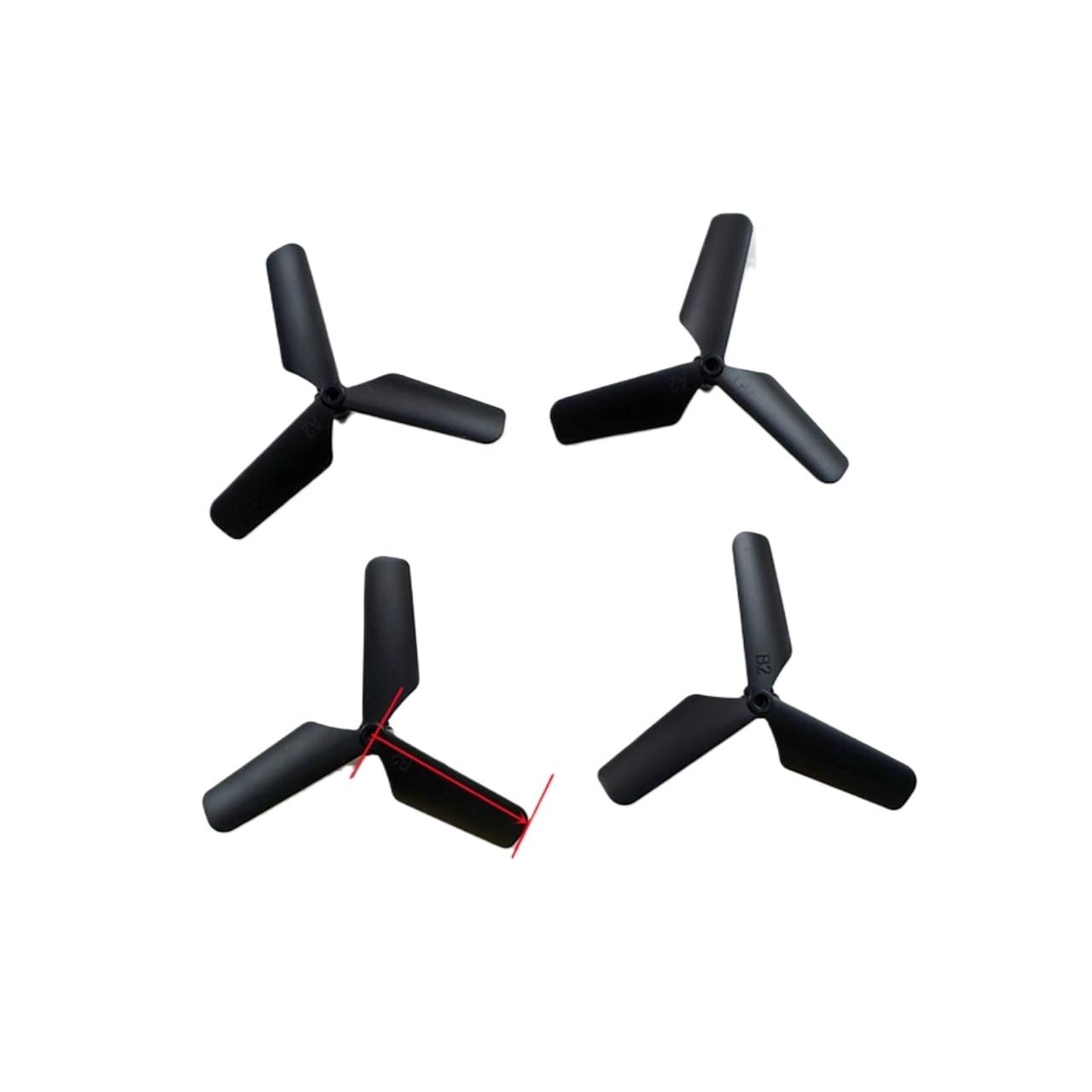 Hélices Tri-Blade De 3 Palas Espuma AB | Planeador Avión Control remoto RC Avión de combate EPP RC Drone Helicóptero Repuestos(50 sets 100A 100B)