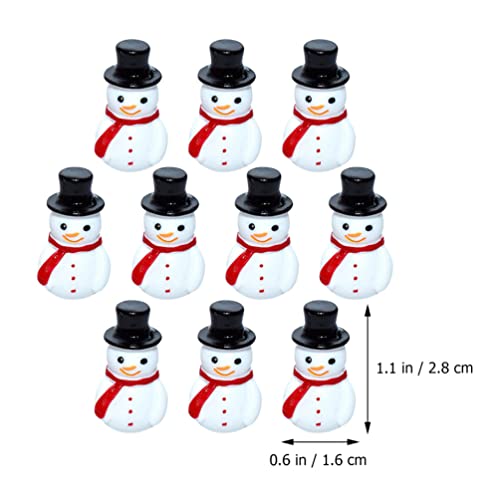 Toddmomy 30Pcs Christmas Micro Landscape Ornament,Christmas Mini Resin Snowman Figurines With Top Hat For Xmas Home Party Cake Toppers Decor,Black #TOP5