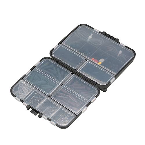 KKmoon 143 PCS Grampos de caixa de equipamento de pesca de carpa Ganchos Giros Agulhas de iscar plat