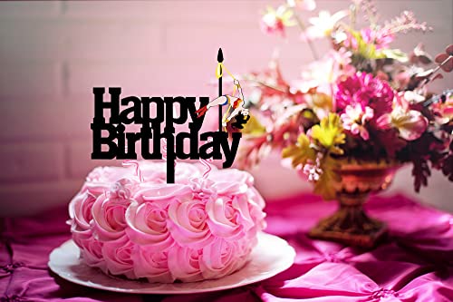 Hakpuotr Pole Dancer Happy Birthday Cake Topper, Wonder Women Silhouette Happy Birthday Cake Topper For Kids Girls Women's Birthday Party, Superhero/Sports Theme Party Cake Decoration Acrylic #TOP4