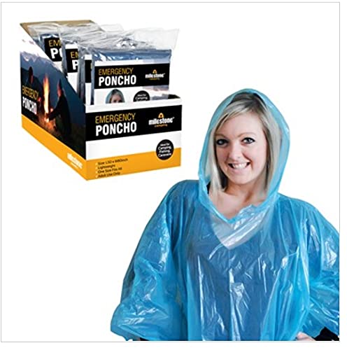 garden mile Poncho imperméable en PVC, couche d'urgence, camping, marche, pluie soudaine, léger, imperméable, réutilisable, pliable, léger à transporter Cover
