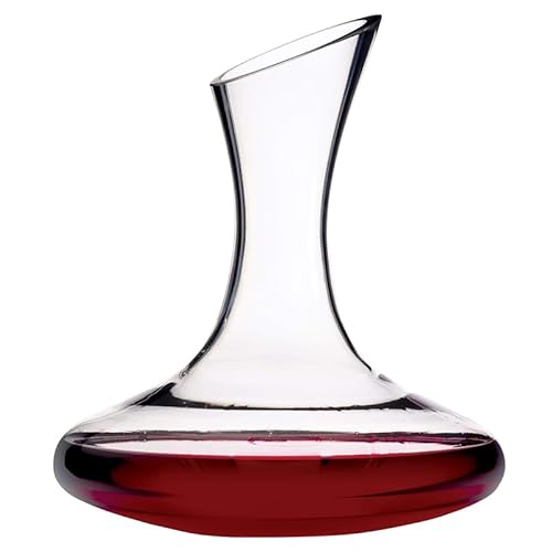 Virsus Decanter in Vetro per Vino DE018, Capacità 1,4 Litri, Misura 21x23 cm, Caraffa Trasparente senza Piombo, Aeratore per Vino, Accessori per Sommelier, Regalo per Feste ed Eventi