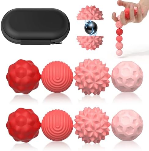 8PCS Magnetic Fidget Balls (8 Stück), Magnetkugeln Stressball Silikon Magnetische Sensorik Bälle Spielzeug, Sensorisches Spielzeug Anti Stress Stimming Sensory Fidget Toys für Erwa