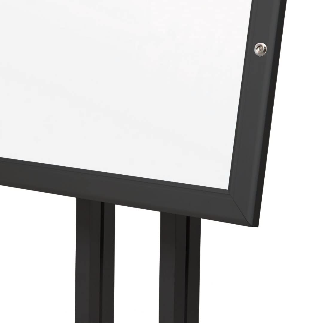Danieli Store - Expositores de Pie 4xA4 para Exterior. Soporte Para Menu de Aluminio con Llave. Atril para Tiendas y Restaurantes. Porta Menu Exterior con y sin Luz LED Con Panel Personalizable
