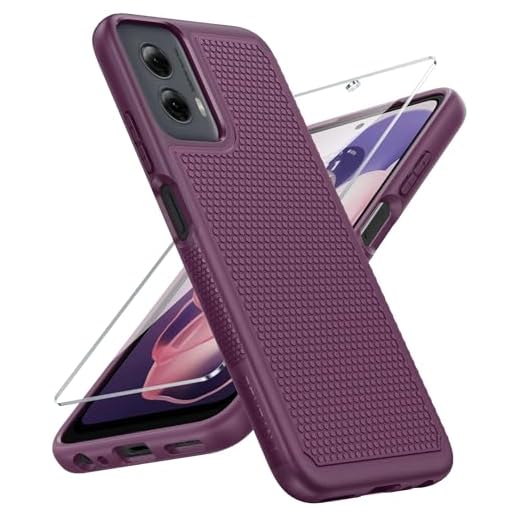 FNTCASE Capa para Motorola Moto G-Power-5G-2024: Capa protetora de camada dupla para celular resistente à prova de choque robusta com traseira texturizada antiderrapante - Proteção militar resistente