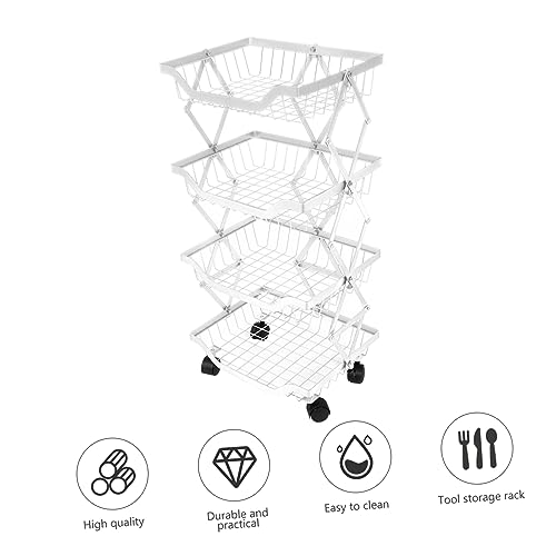 FOYTOKI 1 Peça De Frutas Dobradas Chuveiro Azul Com Suporte De Revista De Roda Carrinho Prateleira D