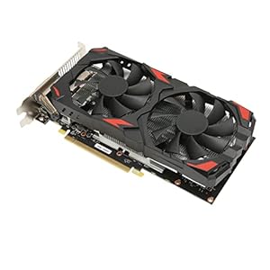 VBESTLIFE RX 580-Grafikkarte, 256-Bit-8-GB-GDDR5-Gaming-G... mit 3*DP, HDMI, DVI, 16 PCI Express 3.0, Unterstützt 4K@60Hz HD-Auflösung, Dual-Lüfter-Grafikkarte für PC-Gaming