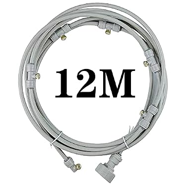 AMAZON - JANWEHIT Misting Cooling System,Outdoor Misting System for Patio Garden Trampoline Greenhouse Mister Patio Garden Greenhouse Trampoline for Water Park 19.68 FT/29.52FT/39.37FT (39.37FT/12M, White)