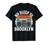 Cool Retro No Sleep Til Brooklyn, Old School Portable Stereo T-Shirt