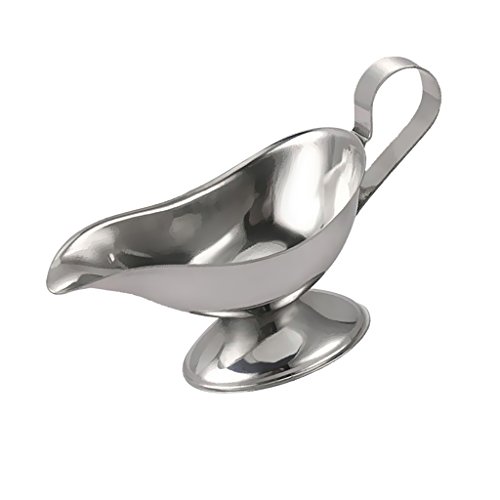 Fityle – Jarra de molhos de aço inoxidável, jarra de molho de metal para molho, molho, prata, 3 tama