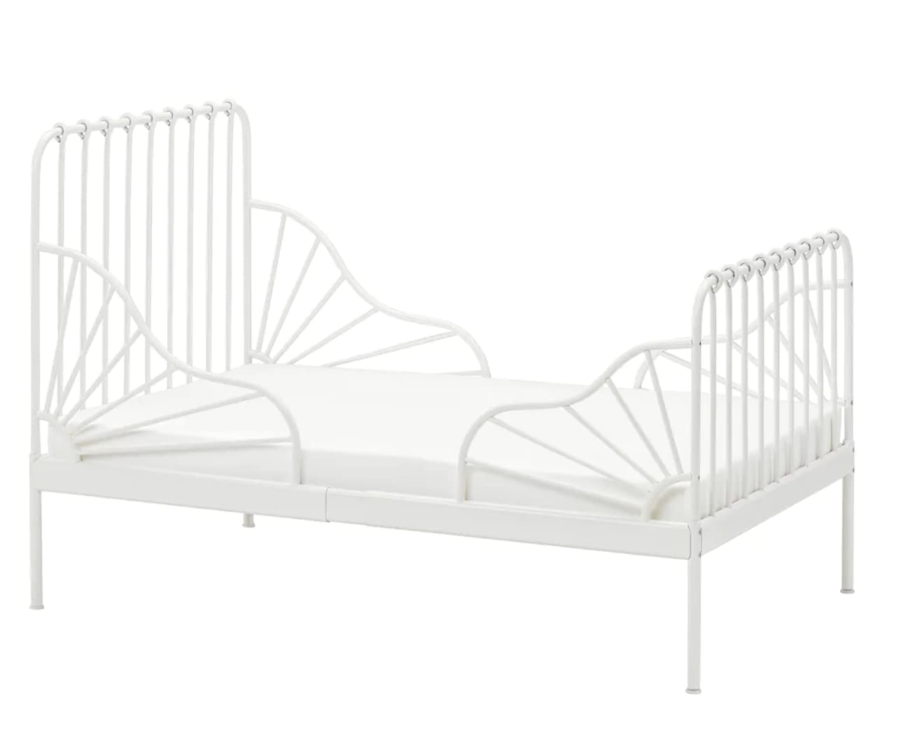 MARIAS KOMMERCE MINNEN Ext Bed Frame with slatted Bed Base, white80x200 cm (31 1/2x78 3/4 ")