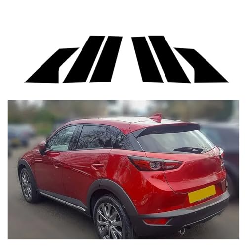 Kit de 6 pegatinas de columna de puerta para ventanas de Mazda CX-3 4