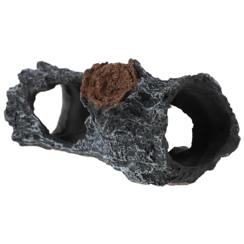 COLLBATH Terrarien-reptilienhöhle Aus Harz Verschleißfestes Reptilienversteck Dekorativer Reptilienstamm Für Terrarium Kleine Reptilienhöhle Für Haushalt Und Gästezimmer