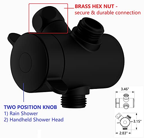 Ana Bath New Flexible Dual Shower Head With Handheld Combo With 5-Ft Shower Hose - 6-Spray Settings, Brass Connectors, Pause Function, Bendable Extension Arm (Oil Rubbed Bronze) - Bss116201Orb #TOP5