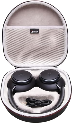 LTGEM Hard Case for Anker Soundcore Space Q45 / Q35 / One Pro and Soundcore Anker Life Q30 / Q20 / Q20i Adaptive Noise Cancelling Headphones - Protective Carrying Storage Bag (Black + Gray)