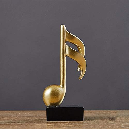 Home Decor Accessories Figurine Decorative Art Statuette Golden Musical Note Handicraft Living Room Wine Cabinet Desk Ornaments (Color : B) (C)