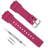 Correa de repuesto de resina natural impermeable para reloj Casio G-Shock GMA-S110 GMA-S120 GMA-S130 (rosa)