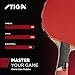 STIGA Pro Carbon Performance-Level Table Tennis Racket with Carbon Technology for Tournament Play - Red and Blue Colors