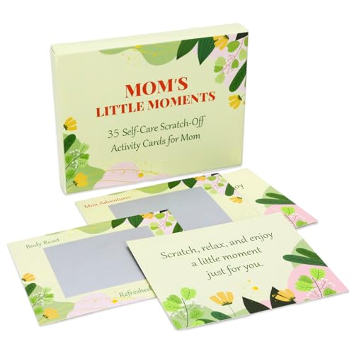 JULEASEL 35 Self-Care Scratch-Off Activities for Moms, Thoughtful Gift Encourages Self-Love & Inner Connection, Postpartum Gender Reveal Mothers Day Birthday New Mom Gifts for Girl Boy Mom