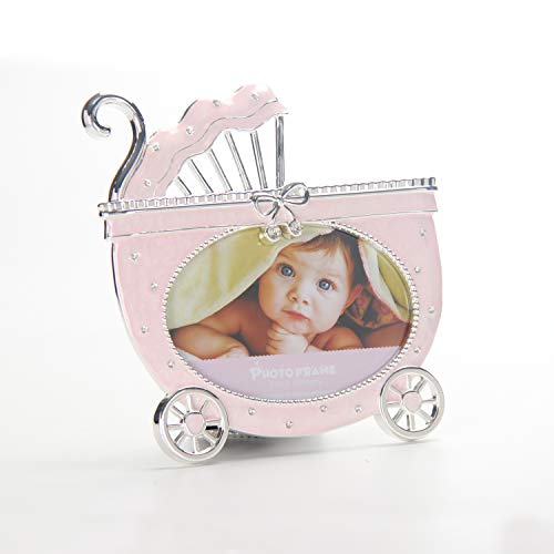 Lasody Enamel Baby Carriage Picture Frame-Baby Birthday Gifts-New Born Baby Gifts #TOP4