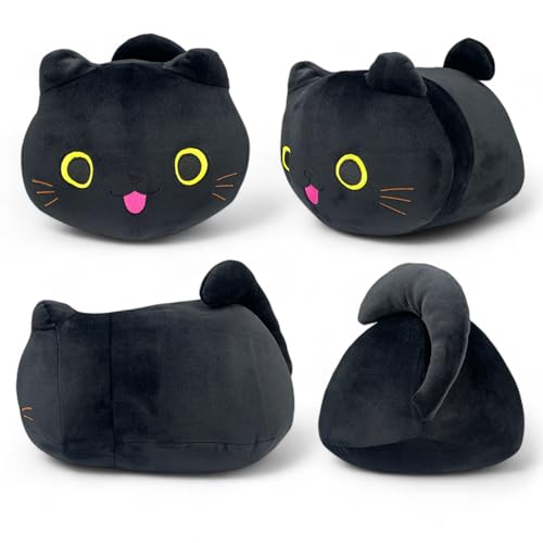 Pineapple 32820241 Black Cat Plush Toy, Soft Cat Pillow Squishy Plushies thumb #7