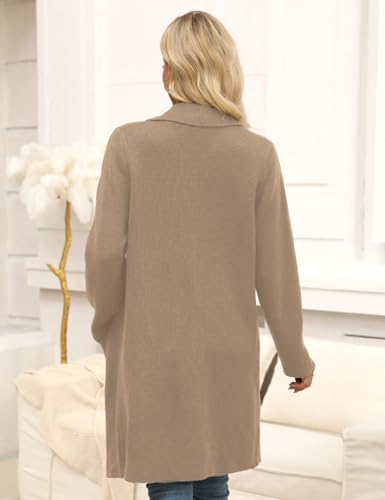 Image of CiCiBird Women Fall Long Cardigan Sweater Trendy Knit Jacket Coat Dressy Blazer Coatigan