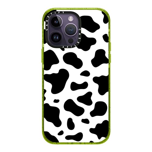 Coque iPhone 14 Pro Max CASETiFY Impact motif vache imprimé Kiwi