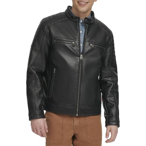 Image of Levi's Men's Full Zip Faux Leather Racer Jacket