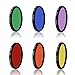 LingoFoto 6pcs Round Full Color Lens Filter Set Red Orange Yellow Green Blue Purple+ 6 Pockets Filter Pouch+3 Lens Cleaning Tool (62mm)