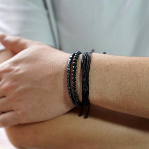 Pulsera artesanal de piedra natural ajustable para hombre miniatura 2