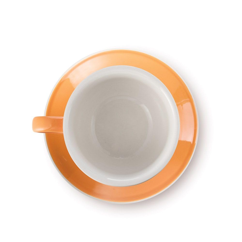 Amazon.com | Espresso Parts Porcelain Latte Cup & Saucer, Heavy  