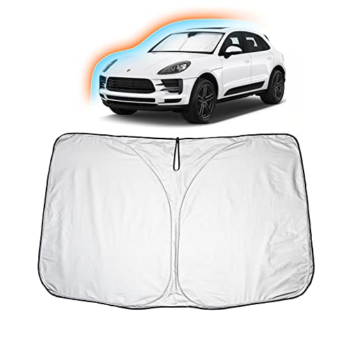 SKTU ポルシェ マカン サンシェード マカンサンシェード フロントガラス用 日焼け防止 暑さ対策 紫外線カット 簡単取付 収納便利 耐久性 マカン アクセサリー カスタム パーツ