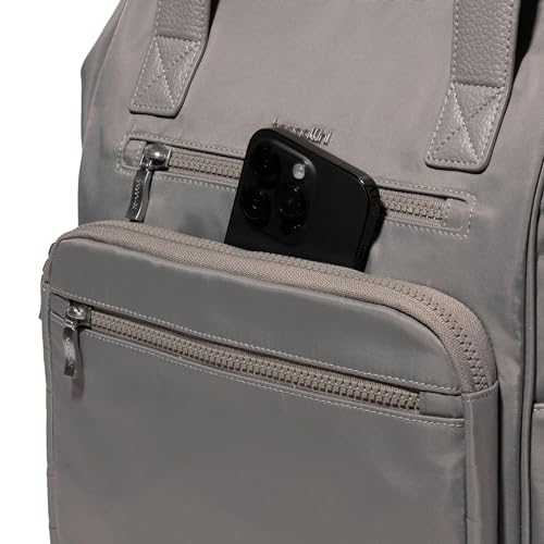Image of Baggallini Chelsea Laptop Backpack, Steel Grey Twill