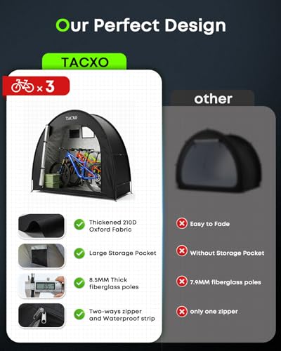 TACXO Bike Storage Tent for 2-3 Bikes