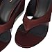 Wansseny Women Unique Wedge High Heel Flip Flops Slip on Open Toe Mules Fashion Party Club Dating Thong Sandals Size 15 Deep Red