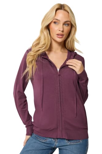 Image of M&Co Berry Knitted Hoodie - Women's Purple