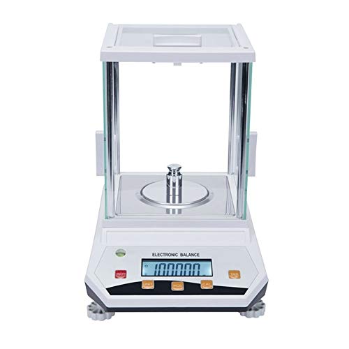 Báscula electrónica de precisión 500g 0.001g blanco miniatura 1