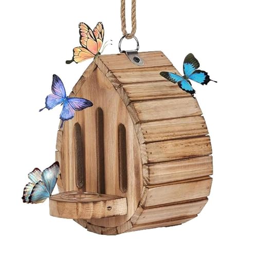 image for IEUDNS Butterfly House Hanging Butterflies House with Back Door Habita