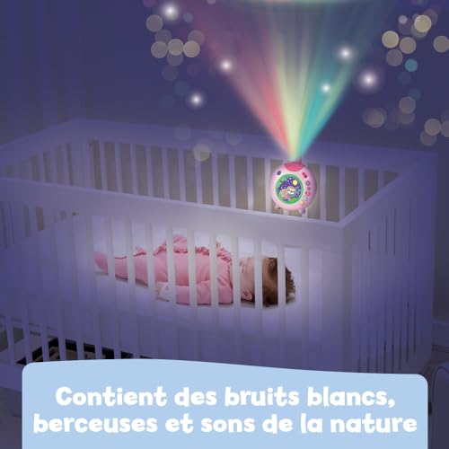 Veilleuse bébé musicale haut de gamme VTech Rose, projection céleste féerique - 3