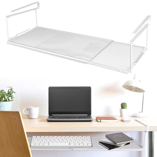 YYTECH Estantería inferior, cesta colgante para armario, estante ajustable de 38 – 70 cm, cesta colgante de metal, organizador para armarios de cocina, despensa y zapateros